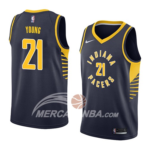 Maglia NBA Indiana Pacers Thaddeus Young Icon 2018 Blu